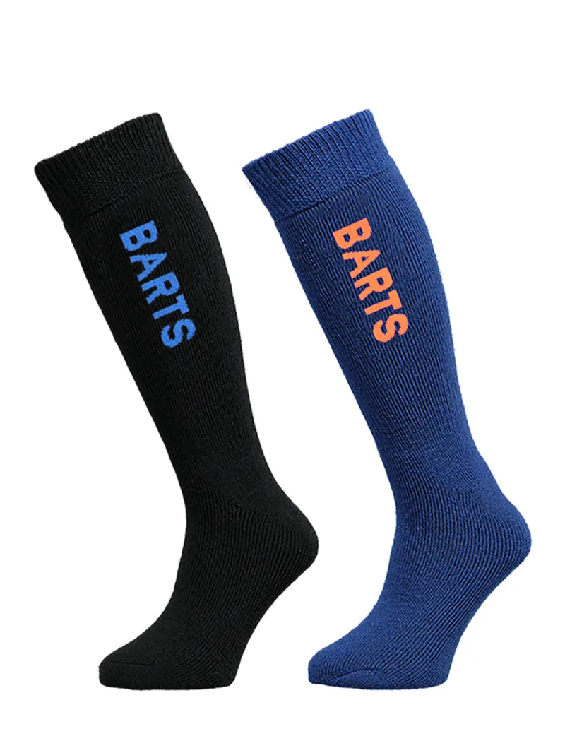 2025 Barts Basic kids ski socks 2 pack black/blue
